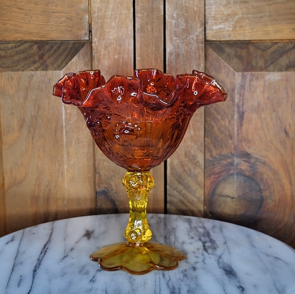Fenton Amberina Compote - Picture 17 of 17